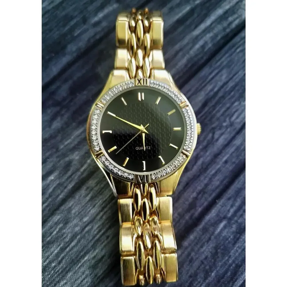 Vintage Gruen‎ Embassy Diamond Bezel Mens Watch New In Box